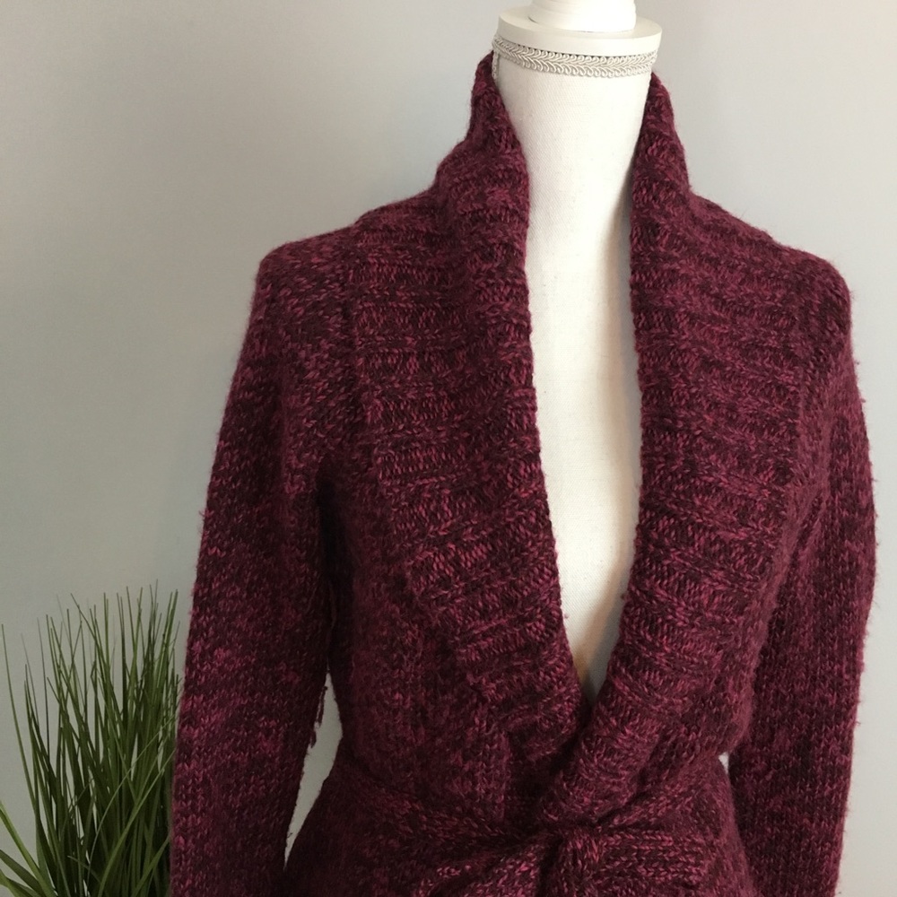 🍄SOLD🌿 LOFT Chunky Tie Waist Cardigan Sweater - Picture 4 of 6